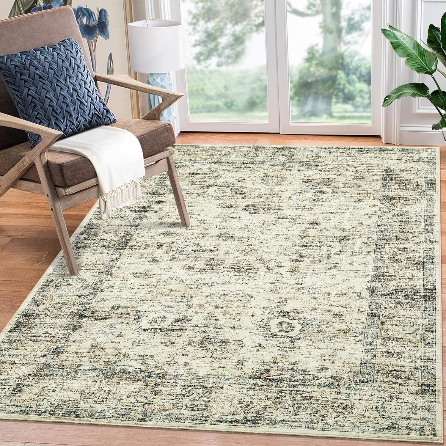 Vintage distressed style carpet