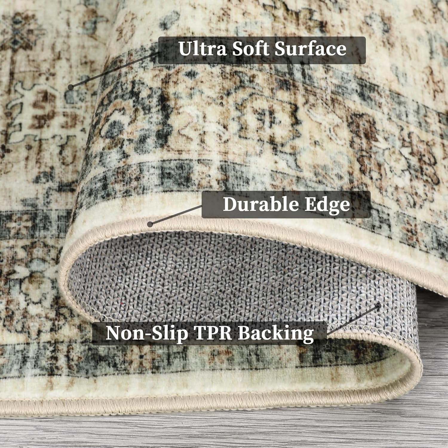 Vintage distressed style carpet