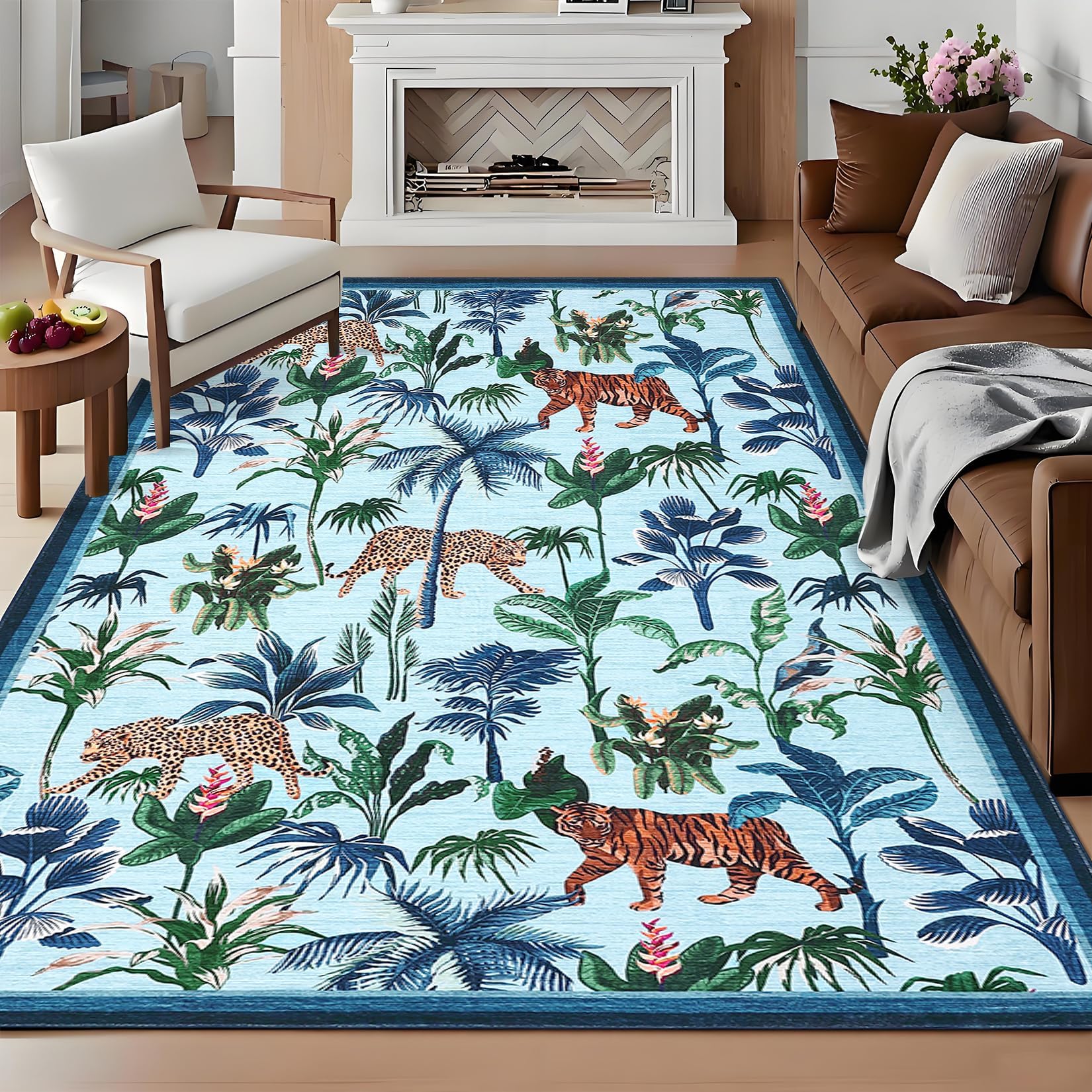 Simple Geometric Border Carpet