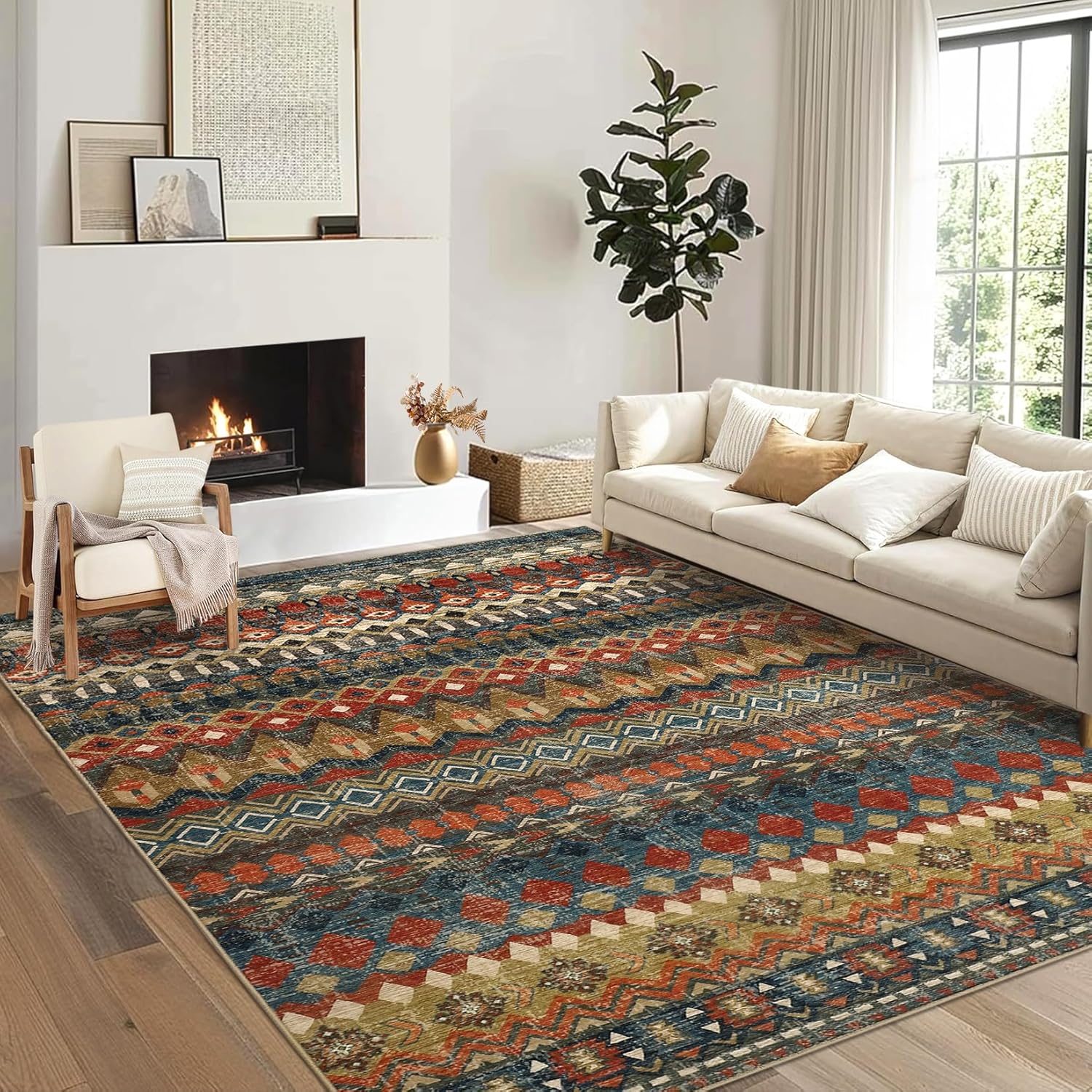 Bohemian Geometric Carpet